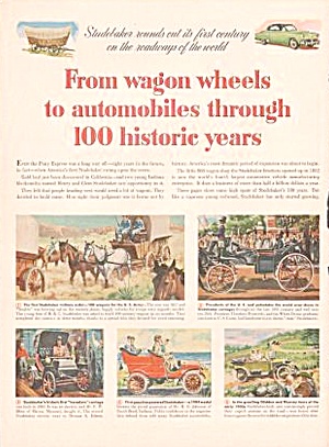 1952 Studebaker 100 Year 2 Pg Advertisement