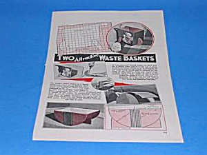 '37 Art Deco Wastebasket To Build Mag Article