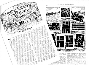 1926 Laying Entrance And Garden Walks Magazine Article