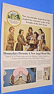 1956 Girl Scouts Founder Dromedary Ad