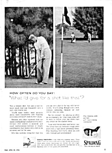 1956 Spalding Par-flites Golf Club Ad