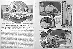 1927 Waffle Golf Ball Manufacture Mag Article