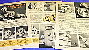 1962 Halloween Pumpkin Carving Magazine Articles