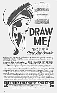 1939 Art Deco Art School Mag. Ad L@@k