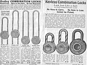 Great 1929 Combination Locks Ad Pages