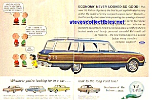 1962 Fords Peanuts Charlie Brown Magazine Ad