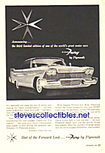 1958 Plymouth Fury Auto Ad