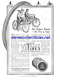 1914 Vitalic Bicycle And Motorcycle Tires Ad