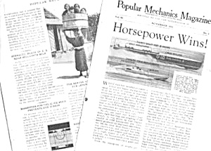 1933 Speedboat Racing Magazine Article