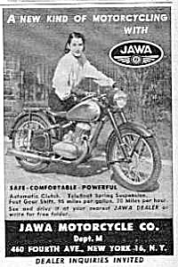 1949 Jawa Motorcycle Ad