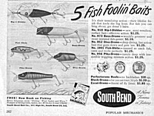 1949 South Bend Fishing Lures Magazine Ad