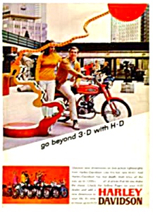 1967 Harley Davidson H-d Motorcycle Ad L@@k