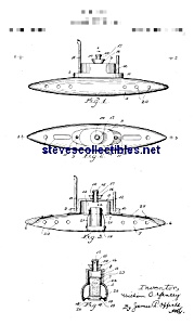 Patent Art: 1920s Toy Submarine - Matted