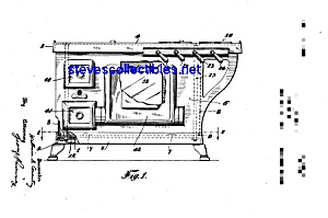 Patent Art: 1920s Grey Cast Iron Toy Stove
