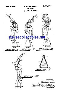 Patent Art: 1950s Kelloggs Diver Toy Cereal Premium