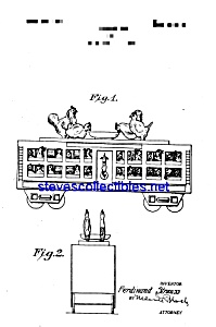 Patent Art: 1920s Strauss Tin Toy Train Car