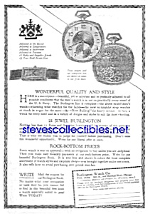 1926 Burlington Pocket Watch Ad