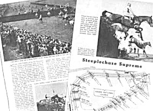 1949 Steeplechase Horse Racing Mag. Article