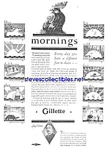 1929 Gillette Safety Razor - Shaving Ad
