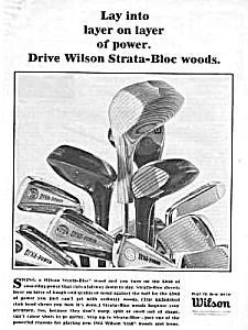 1965 Wilson Strata-bloc Woods Golf Club Ad