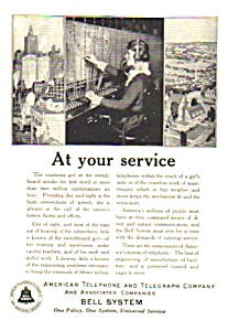 1925 At&t Telephone Phone Ad