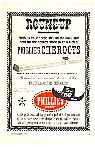 1959 Phillies Cheroots Cigar Tobacciana Ad
