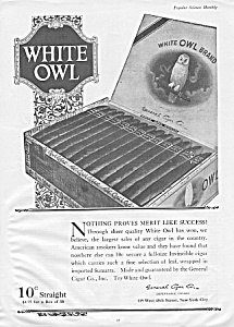 1920 White Owl Cigar Mag. Ad