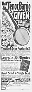 1927 Tenor Banjo Music Room Ad