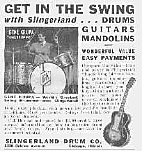 1939 Slingerland Guitar/drums Ad