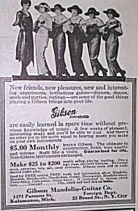 1922 Gibson Mandolin+ Music Room Ad