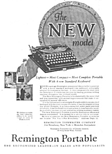 1925 Remington Portable Typewriter Ad