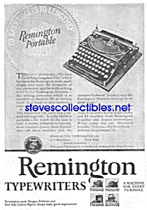 1926 Remington Portable Typewriter Ad