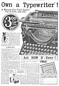 1926 Underwood Typewriter Ad