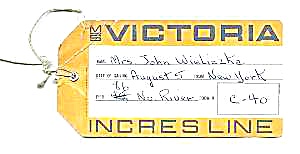 1965 Incres Line Ms Victoria Ocean Liner Tags