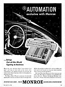 1955 Monroe Monster Calculator Adding Machine Ad