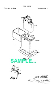 Patent: 1950s Zippo Table Lighter
