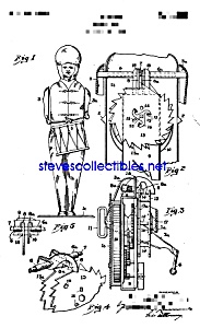 Patent Art: 1930s Wolverine Drum Major Tin Toy
