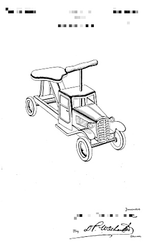 Patent Art: 1930s Structo Riding Toy Truck