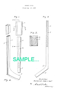 Patent Art: 1936 Hockey Stick-matted