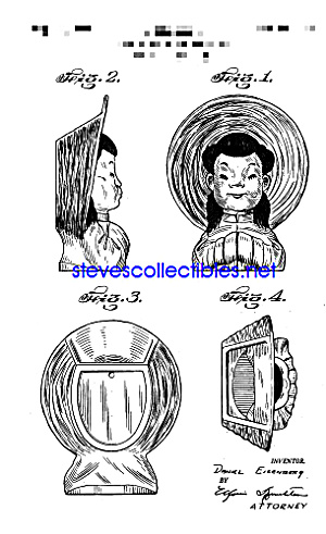 Patent Art: 1950s Asian Girl Spaulding Wall Pocket