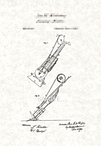 Patent Art: 1860s First Vacuum Cleaner - Matted