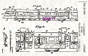 Patent Art: 1930s American Flyer Zephyr Model Train
