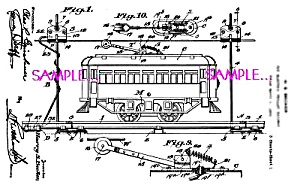 Patent Art: 1920s American Flyer Toy Trolley Street Car