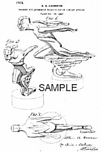 Patent Art: 1928 Art Deco Muscle Man Auto Mascot