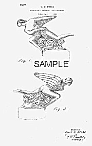 Patent Art: 1927 Art Deco Studebaker Mascot - Matted
