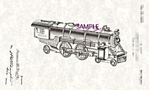 Patent Art: 1930s American Flyer Toy Locomotive
