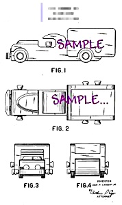 Patent Art: 1940s Noma Toy Dump Truck - Matted