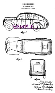 Patent Art: 1940s Toy Armored Car - Matted