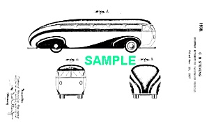 Patent Art: 1930s Brooks Stevens Streamline Bus