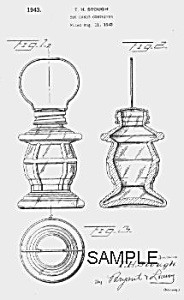 Patent Art: 1940s Lantern Candy Container - Matted